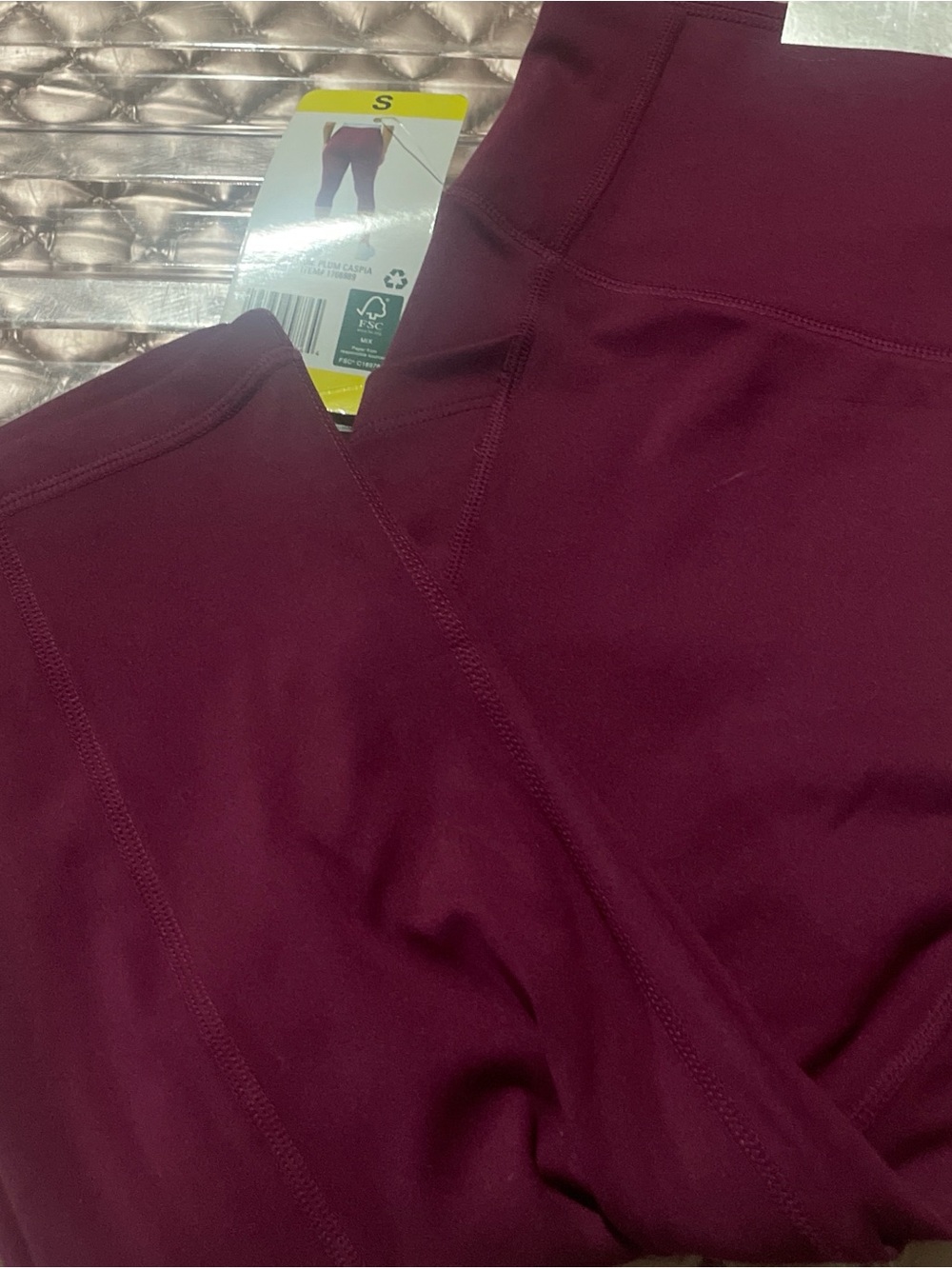 Burgundy High-Rise Performance Leggings